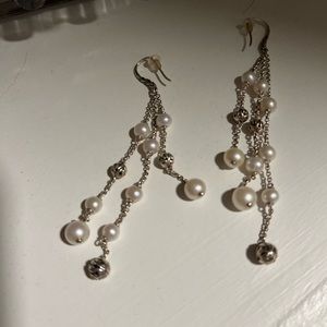 John Hardy Pearl Drop Earrings